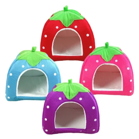 Cama Frutilla Para Mascotas Chicas 32x32cm (36cm De Alto)