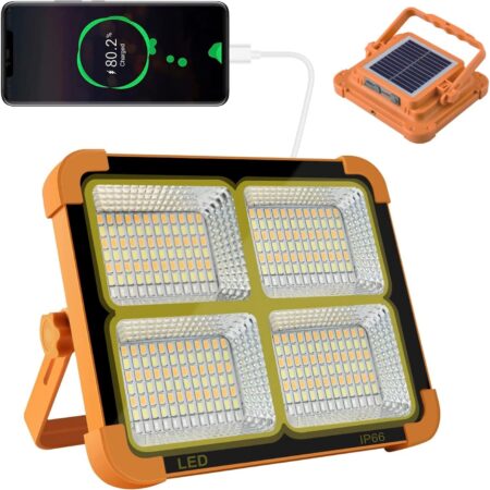 Foco Solar y Recargable 100w multipropósito